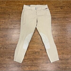 Ariat Heritage Beige Horse Riding Equestrian Knee Patch Breech Pants Women 28x26